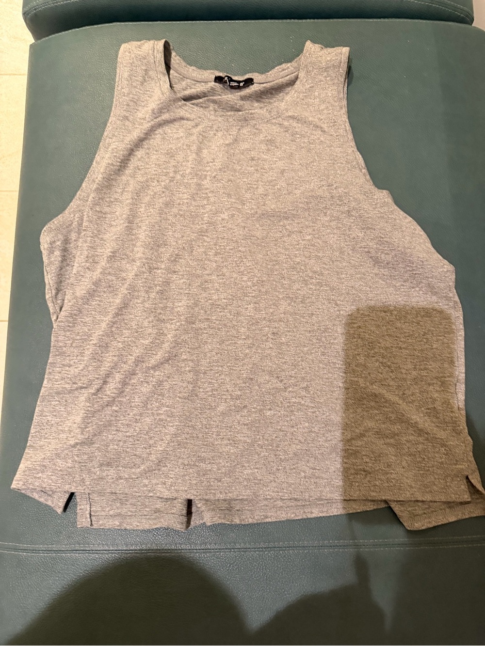 Zobha Heather Gray Sleeveless Athletic Tank Top Size XL Yoga Workout
